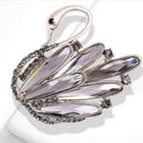 1pc Rhinestone Crystal Swan Pins and Brooches for Women Swan Animal BroochB Hn