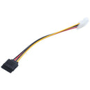 6X New for IDE/Molex 4-Pin Male To Serial ATA SATA 15-Pin Female Power Adap O9V4