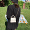 Women Mini Shoulder Bag Alligator PU Tote Chain Crossbody Pouch (White)
