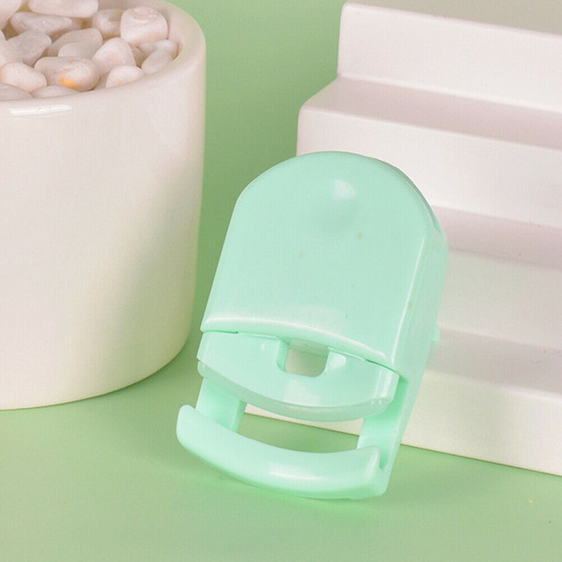 Women Mini Eyelash Curler Beauty Makeup Eye Lashes Curling Clip (Green)