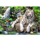 Diamond Embroidery DIY Diamond Painting White Tiger Family Cross Stitch