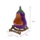 Eggplant & Pumpkin Bowls Bird Small Parrot Pigeons Cage Stand Cup