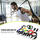 11x Resistance Band 125 Pounds TPE Elastic Pull Rope Home Gym Fitness Tool