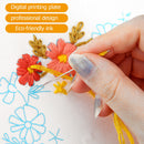 30 X 30cm DIY Flowers Embroidery Kit Needlework Cross Stitch Handwork Craft