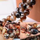 Natural Madagascar Banded Agate Stone Specimen Tumbled Pattern Craft 2-3CM US!!