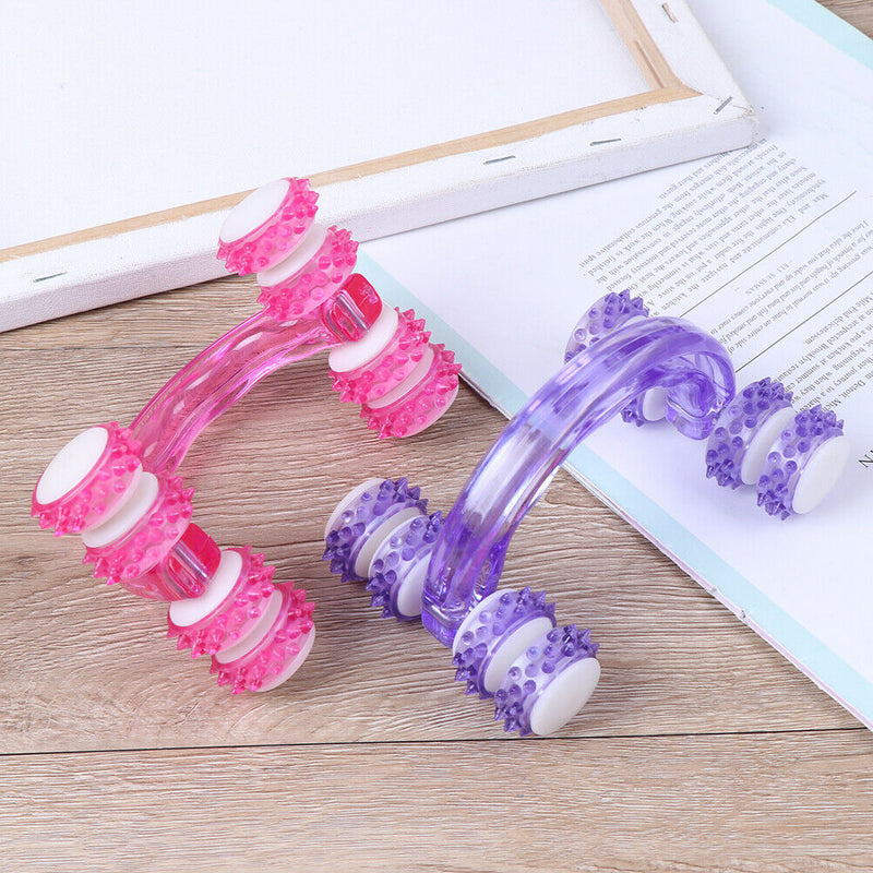 Body Fitness Massage Eight Roller Wheels Rainbow Lunar Rover Vehicle Tool ZY BX