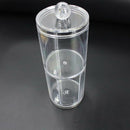 Acrylic Transparent Box Makeup Cotton Pad Round Container Storage Holder C FZB