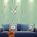 Diy Heart Shaped Numbers Wall Art Large Wall Clock Hearts Wall Decor Nurser