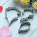 3pcs/set Poinsettia Sugarcraft Cutters Set Stainless Steel Cake Cutters
