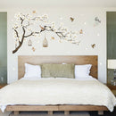 2pcs Big Size Tree Wall Stickers Birds Flower Home Decor s For Living Room Bedro P1G7