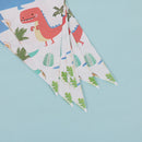 1set Dinosau theme party happy birthday paper banner bunting flags party decor3C
