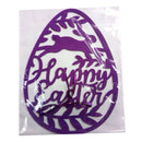 Easter Non-woven Purple Egg Hanging Ornament Felt Egg Rabbit Wall Penda_