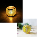 Mosaic Glass Tealight Candle Holder Candlestick for Wedding DIY Decoration_C