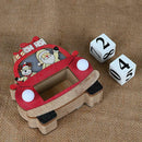 Christmas Calendar Pendant Wooden Santa Claus Home Office Desktop Ornament Decor