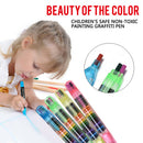 2Pcs 20 Colors Crayons Stacker Pens Drawing Graffiti Pen Kids DIY Art Supplies