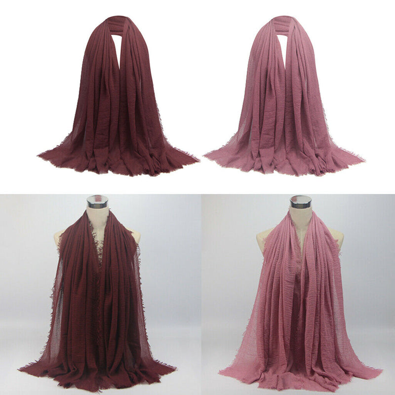 2 Pieces Jewish Elegant Soft Cotton Long Scarf