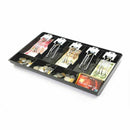 9 Grids Coin Money Plastic Storage Box Bill Cash Tray Organizer With Metal Clips