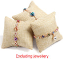 2pcs Linen Watch Earring Storage Mini Small Pillow Displaying Bracelet Holder