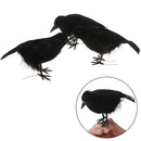 Simulate Raven Feather Artificial Crow Prop Halloween Bird Realistic Pa OZ