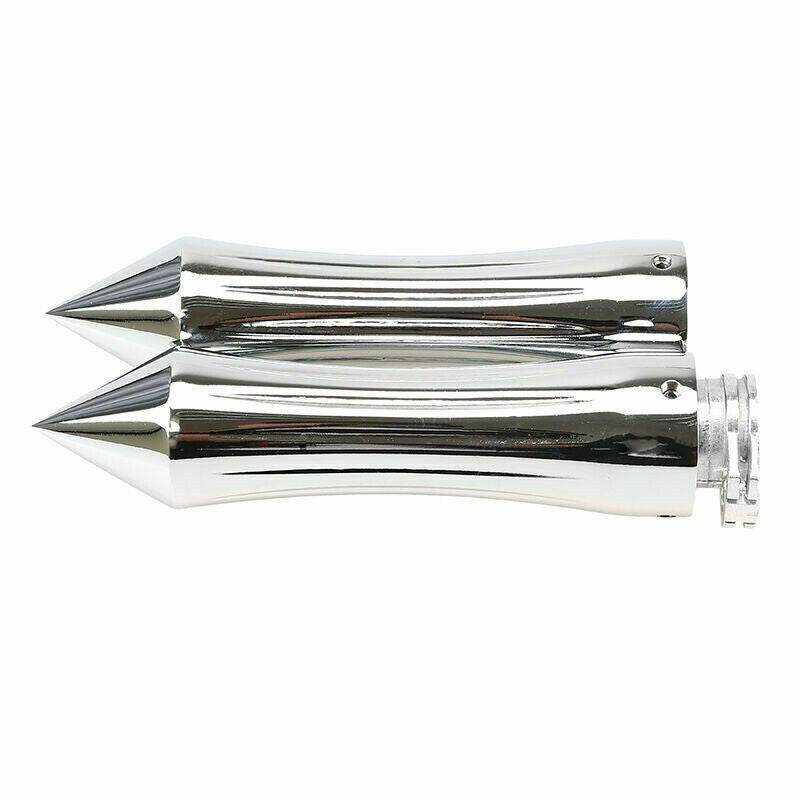 Chrome Billet Spike Handlebar Hand Grips For Motorcycle 1" 25mm HandlebarFT
