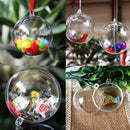 20Pcs Christmas Tress Hanging Decorations Ball Transparent Open Plastic Tra