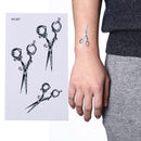 Makeup Mini Scissors Tattoo Arm Body Art Waterproof Temporary Tattoo Stickers Z