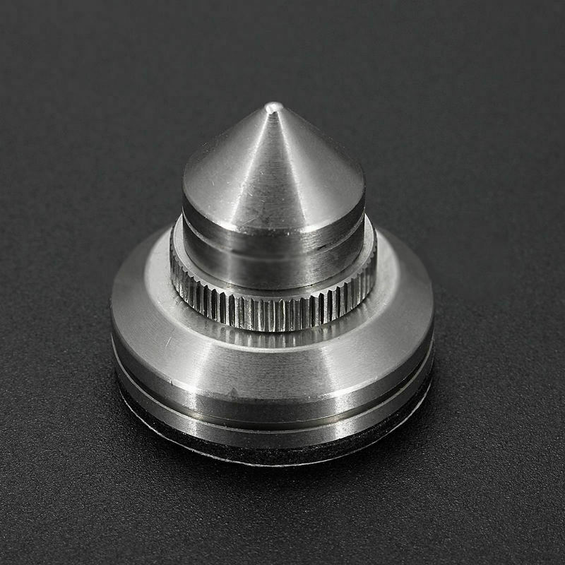 4x Stainless Steel Speaker Spike & Pad Base Amplifier Isolation Cone Stand Feet