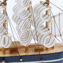 Nautical Wooden Sailboat Boat Bookshelf Home Party Decorative Craft 14cm