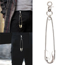 Unisex Punk Metal Wallet Belt Chain Rock Pants Keychain Pin Ring Clip Keyr SA3C