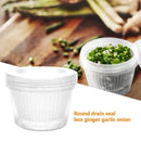 Round Ginger Garlic Food Container Box Drain Screw Cover Kitchen Organizer