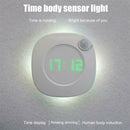 LED Digital Time Wall Clock With PIR Motion Sensor Night Light Home Lamp Decors