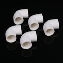 5 Pieces white 20mm dia 90 angle degree elbow pvc pipe adapter  JR