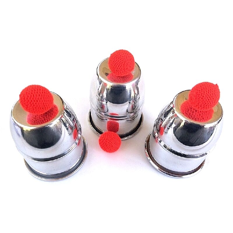 Classic Cups And Red Balls Penetration Close-Up Street Props  Dlqq