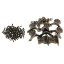 10pcs Zinc Alloy Jewelry Chest Box Wood Decorative Feet Leg Corner Protector