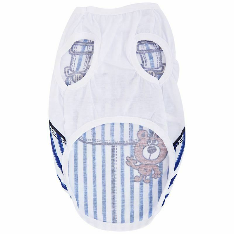 Puppy Dog Costume T-shirt Summer Round Neck Tops Tee Playsuit Dog Clothes A