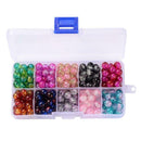 200x Bracelet Necklace DIY Beads Glass Round Loose Jewelry Making Lampwork Bead