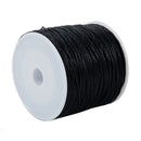 Roll Waxed Cotton Cords Wax String Cording for Beads Jewelry black 1.0mm