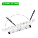 30cm Rolling Pusher Angle Parallel Ruler Angle Ruler Balance Drawing Scale A