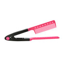 Folding V Comb Hair Straightener Hairdressing Salon Straightening Brush Usefu Gw