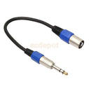 3-pin XLR Male to 1/4" 6.35mm Stereo Plug Audio Cable Microphone TRS Adapter