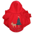 Pet dog print Santa Claus clothes Christmas autumn and winter clothes S