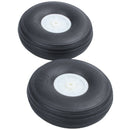 3.5 Inch RC Airplane Black PU Tire Wheel With Beige Plastic Hub Super Light