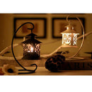 Moroccan Style Hanging Stand Candle Holder Tea Light Candlestick - Black