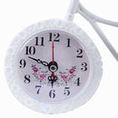 Flower Basket with Clock Wicker for Flower Vase and Gift Decoration Storage N3M4