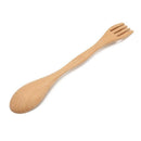 Solid Wood Spoon Stirring Scoop Coffee Multifunction Double Spoon Tableware