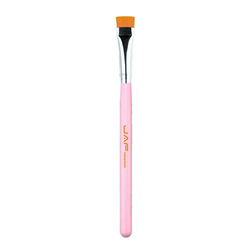 Single Wood Handle Eyebrow Flat Brush Eye Beauty Makeup Cosmetic Pen (Pink A