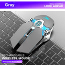 Wireless Gaming Optional Mouse 2.4G 2400DPI USB Rechargeable Mute Backlight Mice