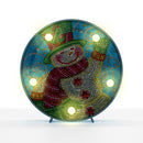 DIY Special Shape Diamond Painting Xmas Snowman Light Embroidery Home Decor