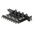 8 Channels PC Case Cooling Fan HUB 4 Knob Radiator Speed Controller (4 Pin)