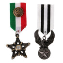 2Pcs Classic Mens Uniform Party Medal Eagle Brooch Streampunk Brooches Badge